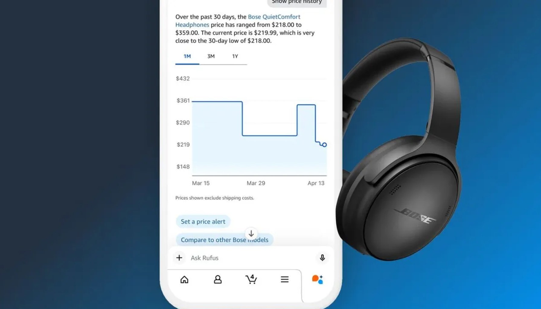 Amazon’s built-in AI price history expands to show the entire last year