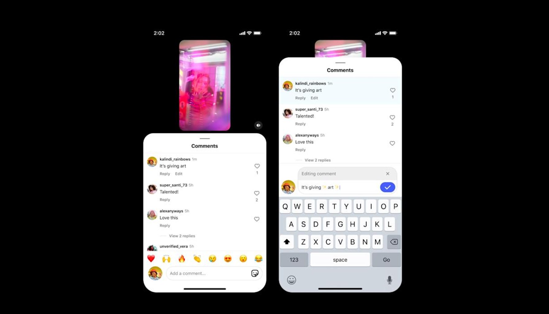 Instagram comments can now be edited (within 15 minutes)