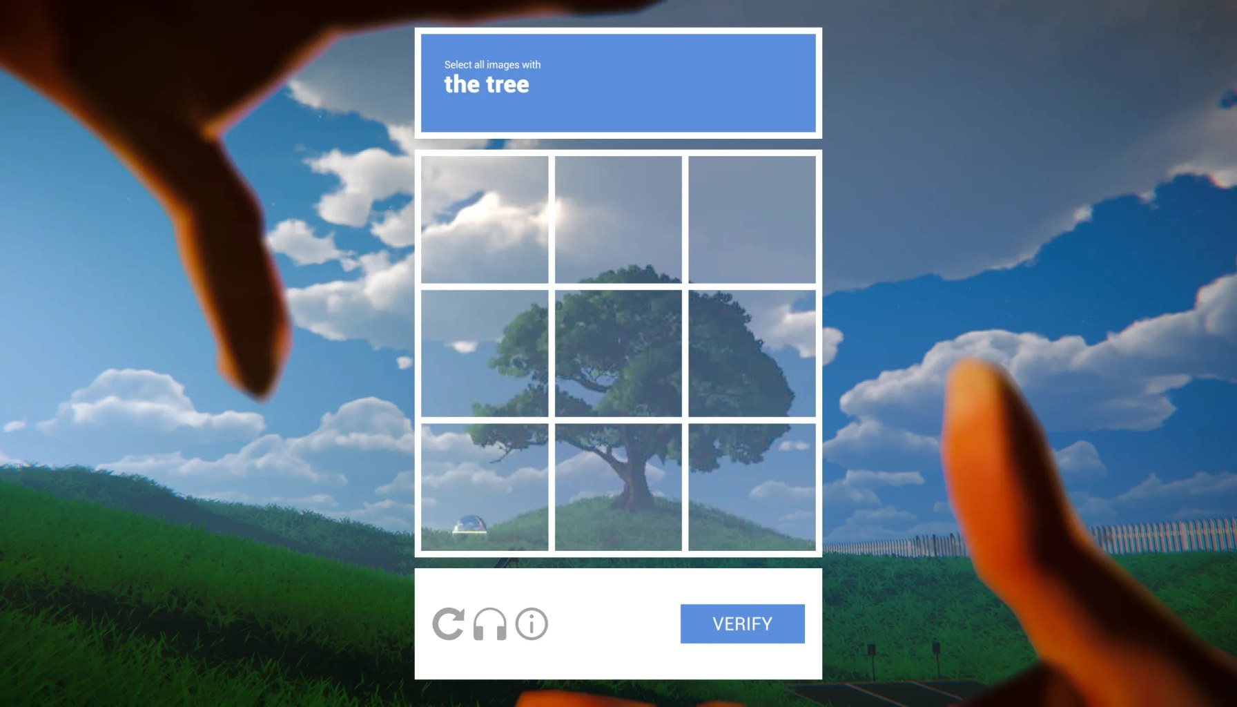 A screenshot from the video game Prove You’re Human.