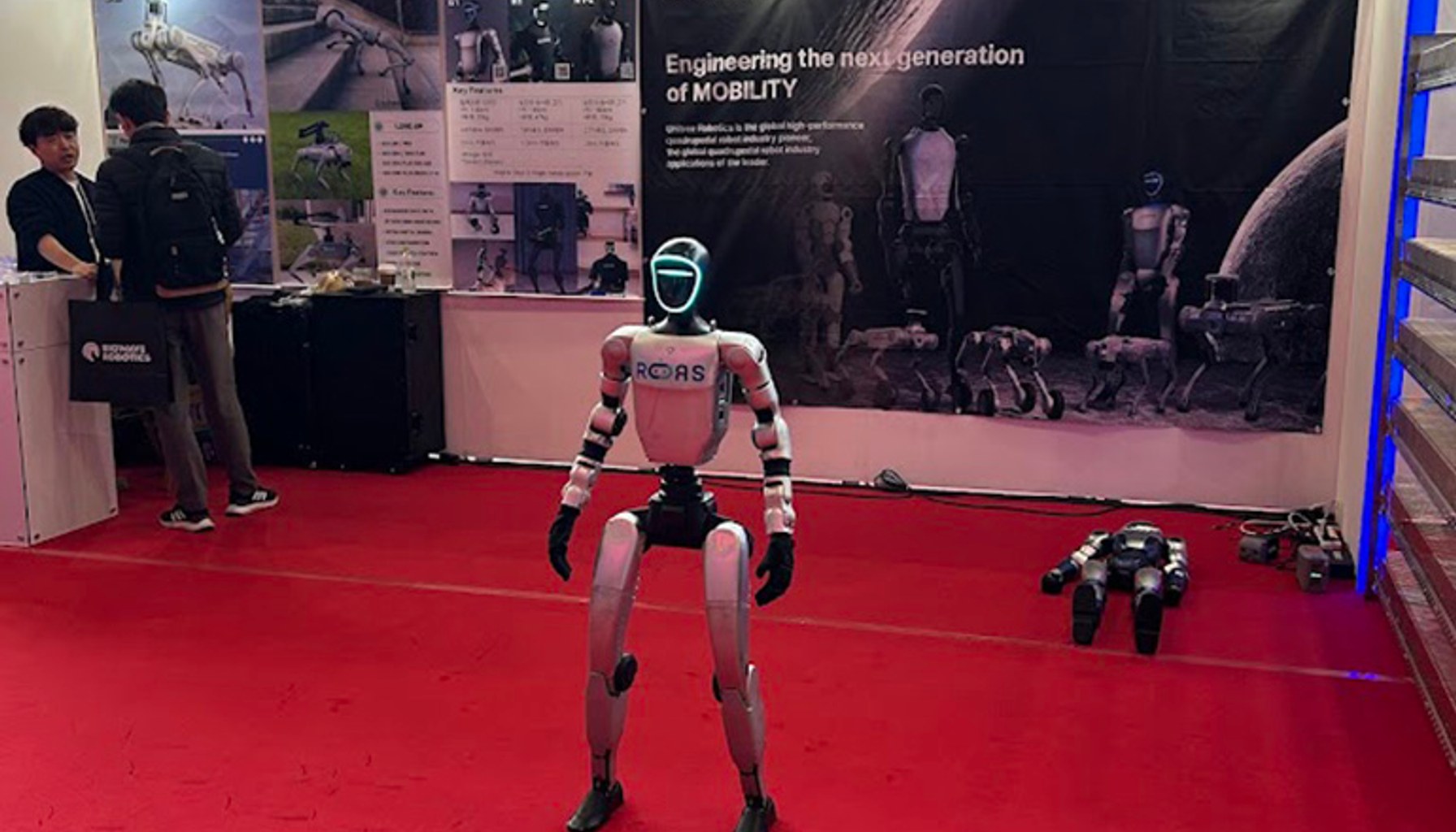 A Unitree humanoid robot at the China Humanoid Robot Conference in Seoul in March. The FCC is banning new foreign imports.