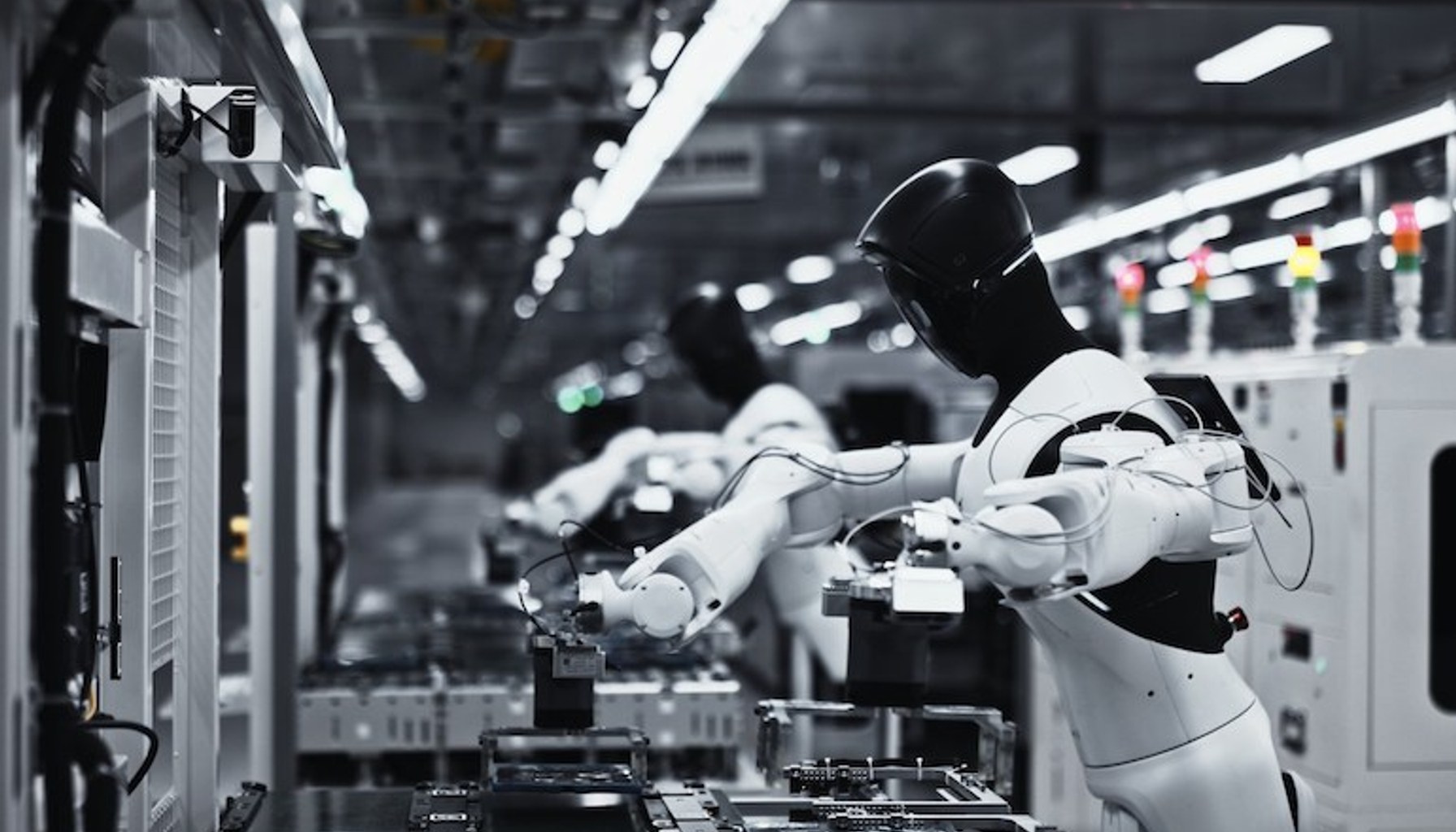 AGIBOT G2 robots work on Longcheer's tablet production lines.