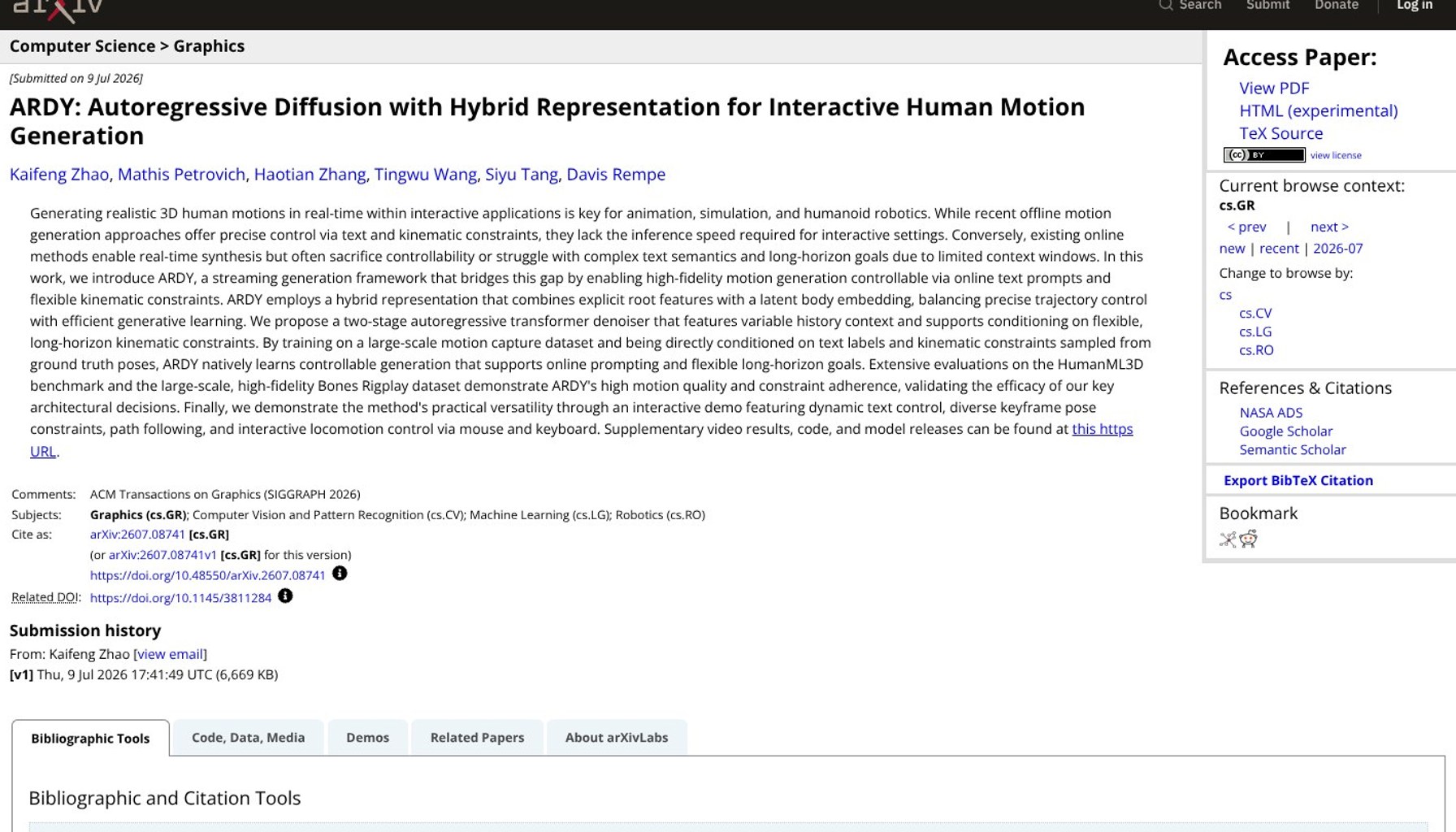 Real time humanoid motion now controllable on the fly