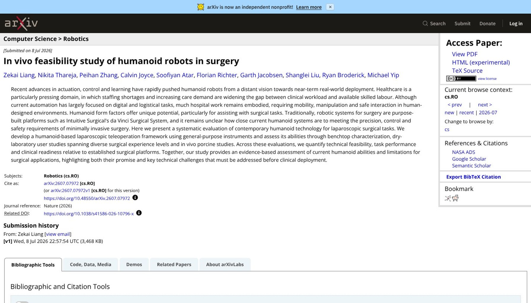 Humanoid Robots Tackle Surgery Hurdles Remain