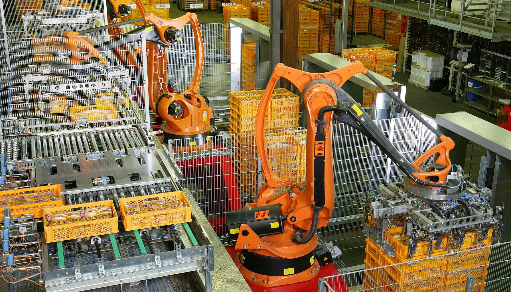 Factory Automation Robotics Palettizing Bread