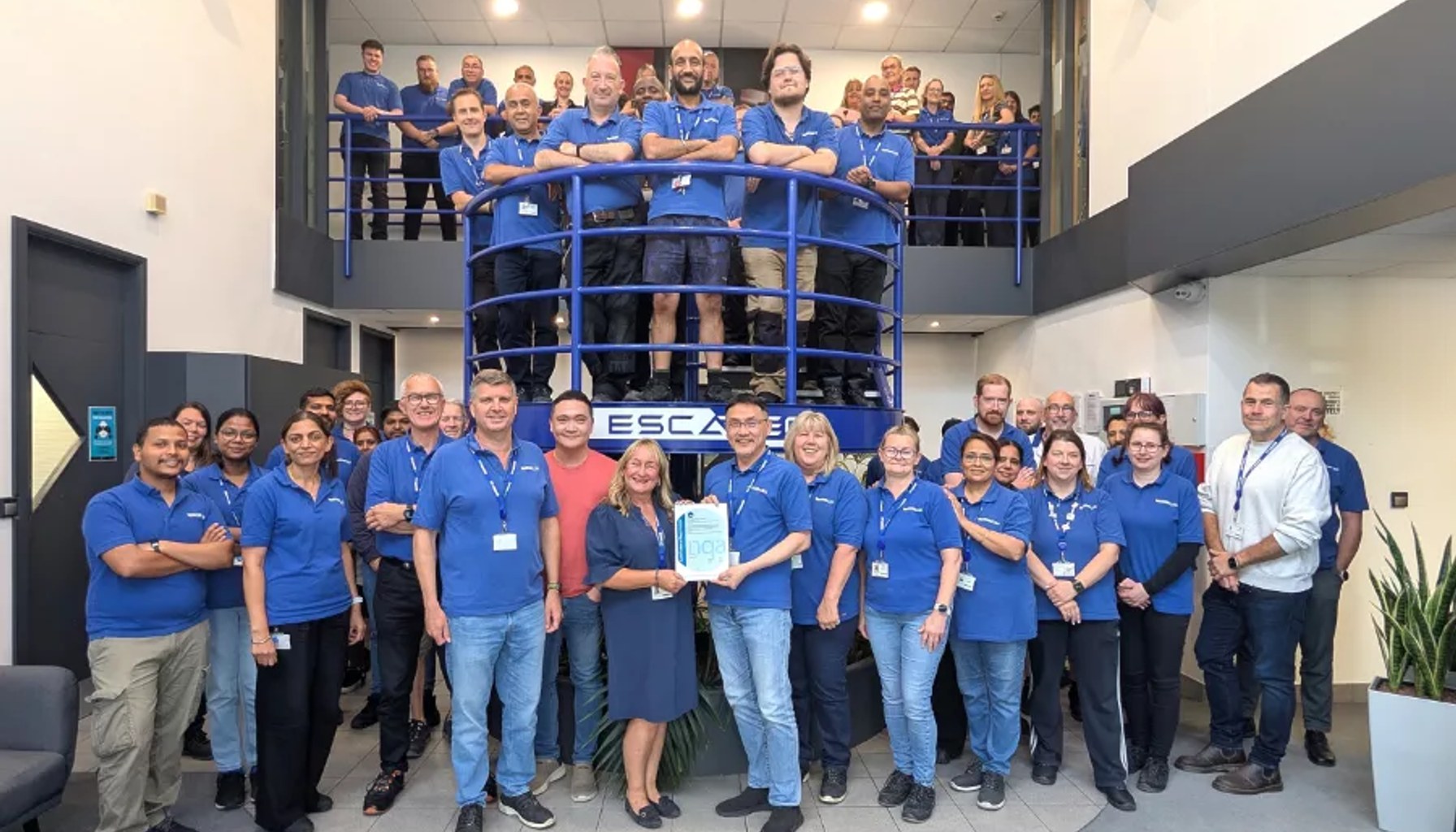 ESCATEC UK team members hold ISO 13485 certification for medical device manufacturing quality management.