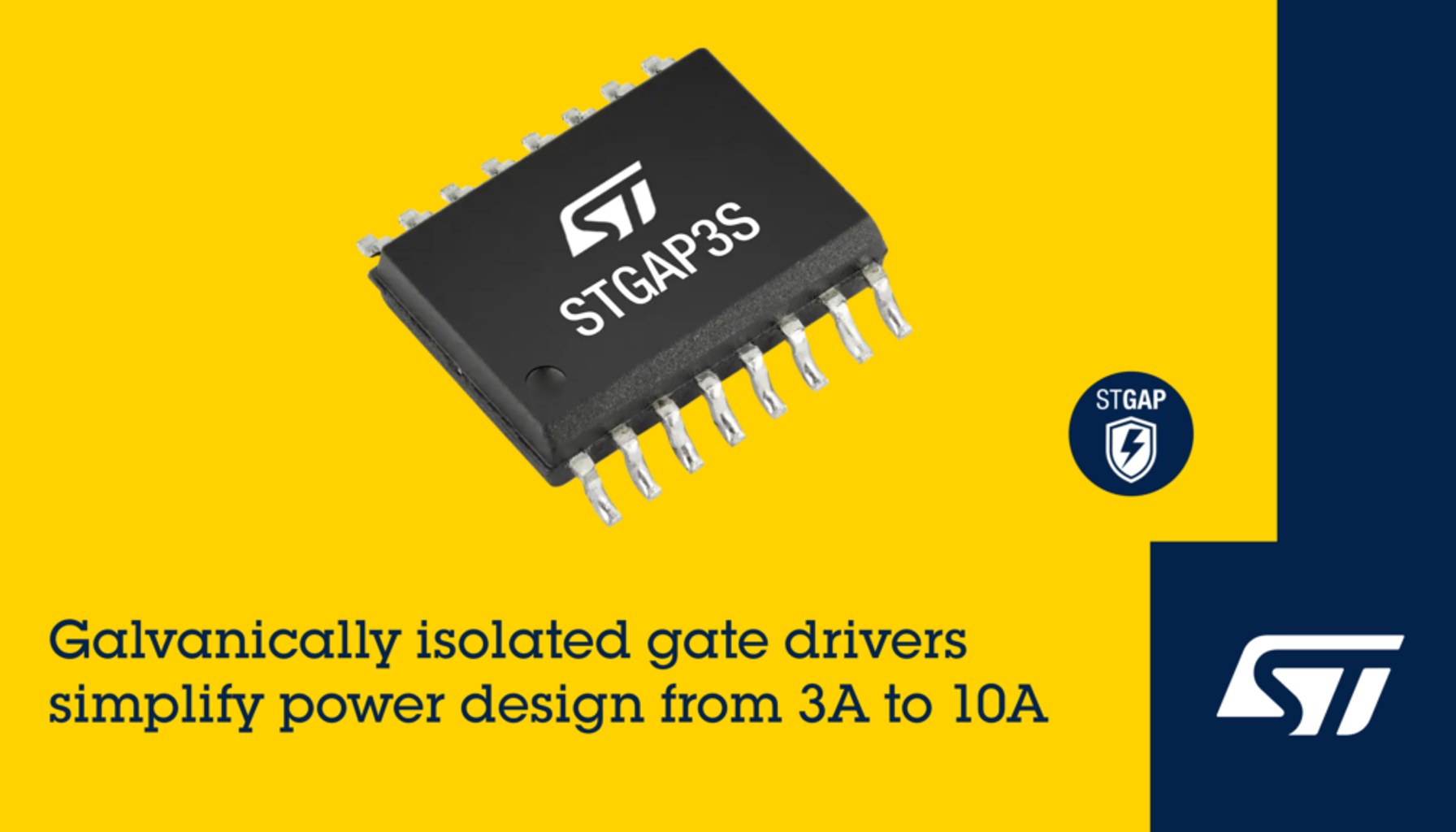 STMicroelectronics’ new galvanically isolated gate drivers aim to simplify power design with advanced isolation