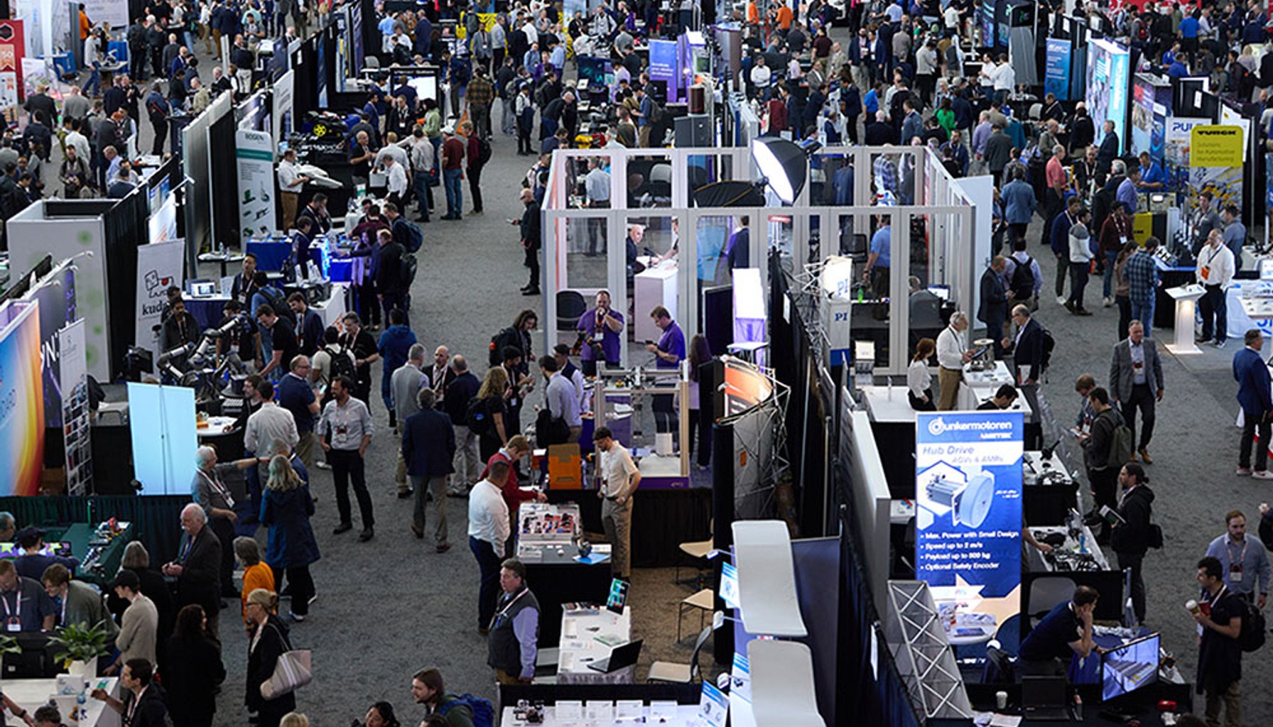 The Expo Hall at the 2025 Robotics Summit & Expo. One of the session tracks will focus on logistics.
