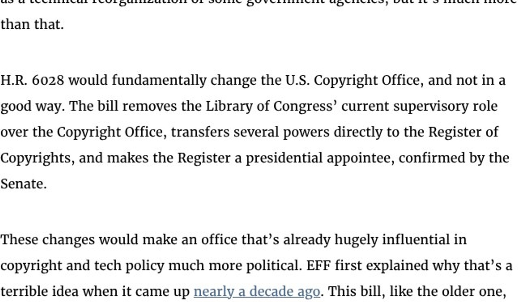Congress Overhauls Copyright Office Tipping the Scales